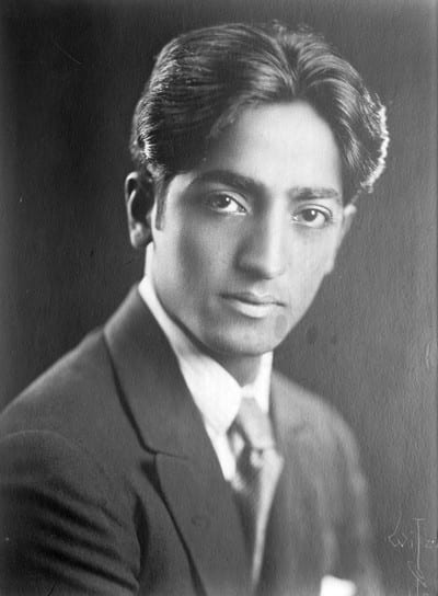 Portrait de Jiddu Krishnamurti