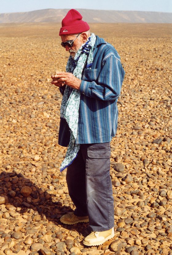 Théodore Monod dans l'Adrar de Mauritanie, décembre 1998